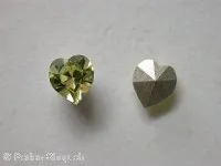 Swarovski rhinestones heart, 4800, 6.6x6mm, jonquil, 1 pc.