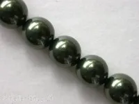ON SALE Sw Cry Pearls 5810, dark green, 8mm, 25 pc.