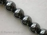 Hematite beads round f. Shambala, 8mm, 10 pc.
