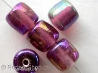 Cylinder luster, purple, ±11mm, 10 pc.