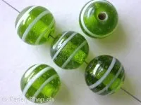 Swirl Round, grün, 12mm, 5 Stk.