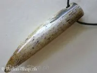 Knochenanhänger Horn, beige, 41x7mm, 1 Stk.