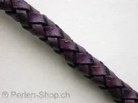 Leather Cord Bolo SOFT, ±100cm, purple, ±6.5mm, 1 pc.