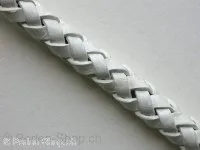 Leather Cord Bolo SOFT, ±100cm, white, ±6.5mm, 1 pc.