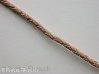 L band soft (Bolo) geflochten, ab Spule, naturell, ±2mm, 10cm