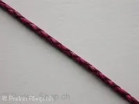 L Cord plaited soft (Bolo) from coil, pink, ±2mm, 10cm