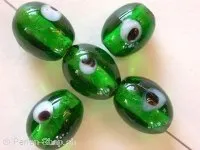 Cylinder Eye, green, 9x12mm, 10 pc.