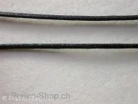 Wachs-Cord, schwarz, 0.5mm, 1 meter