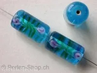 Lamp-Beads cylinder blue with white, 21mm, 1 pc.