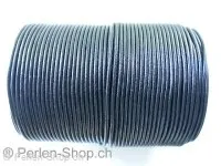 Leather Cord from coil, black, 2mm, 1 meter