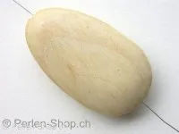 Wooden Bead flat oval, nature, ±50x12mm, 1 pc.