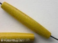 Holzperlen oval, gelb, ±50mm, 1 Stk.