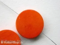 Holzperlen flach rund, orange, ±25mm, 1 Stk.