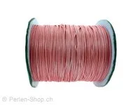 Nylon Fil de perles, Couleur: pink, Taille:±0.8mm, Quantite: 1 meter
