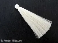 Silk Tassels, Color: white, Size: ±8cm, Qty:1 pc.