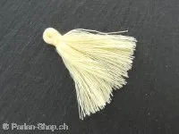 Tassel, Color: beige, Size: ±8/13cm, Qty:1 pc.