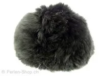 Velvet ball. Color: black, Size: ±80mm, Qty:1 pc.