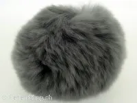 Boule de fourrure, Couleur: gris, Taille: ±80mm, Quantite: 1 pcs.