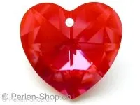Swarovski pendant heart, 6202/6228, 40mm, red magma, 1 pc.