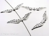 Wing, ±32x8mm, silver color, 1 pc.