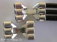 Clasp for 3x ±4-5mm cord, antique silver color, ±33x12, 1 pc.