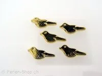 Charm Bird, Color: gold, Size: ±16x6mm, Qty: 1 pc.