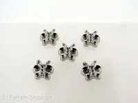 Charm Butterfly, Color: Platinum, Size: ±8mm, Qty: 1 pc.