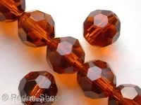 Facet beads, 12mm, brown, 10 pc.