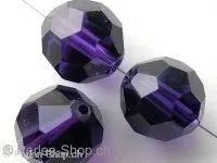 Facet beads, 16mm, purple, 4 pc.