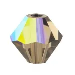 Preciosa Bicone, Farbe: Black Diamond AB, Grösse: 4mm, Menge: ±100 Stk.