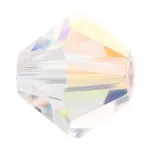 Preciosa Bicon, Color: Crystal AB, Size: 3mm, Qty: ±100 pc.