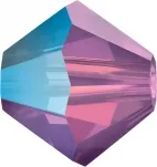Preciosa Bicon, Color: Amethyst Opal AB, Size: 4mm, Qty: ±100 pc.