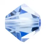 Preciosa Bicon, Color: Light Sapphire, Size: 4mm, Qty: ±100 pc.