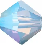 Preciosa Bicon, Color: Light Sapphire Opal AB, Size: 4mm, Qty: ±100 pc.