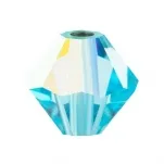 Preciosa Bicone, Farbe: Aquamarine Bohemica 60010, AB, Grösse: 4mm, Menge: ±100 Stk.