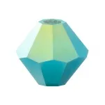 Preciosa Bicon, Color: Turquoise 63030, 2xAB, Size: 4mm, Qty: ±100 pc.