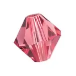 Preciosa Bicone, Farbe: Indian Pink, Grösse: 4mm, Menge: ±100 Stk.