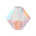 Preciosa Bicone, Farbe: Rose Opal AB 2x, Grösse: 4mm, Menge: ±100 Stk.