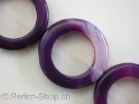Achat, Halbedelstein, flach rund, violett, ±30mm, 2 Stk.