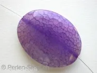 Achat, Semi-Precious Stone, flat oval, purple, ±38mm, 1 pc.