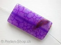 Achat, Semi-Precious Stone, rectangle, purple, ±41x21mm, 1 pc.