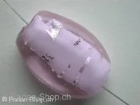 Glasperlen oval flach, rosa, ±30x23x10mm, 1 Stk.