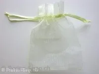 Gift bag (Organza), silk, yellow, ±9x12cm, 1 pc.