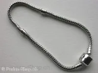 Bracelet, with special clasp, platinum, 20cm, 1 pc.