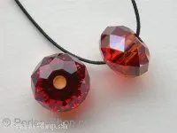 Swarovski Briolette Beads, 5041, red magma, 18mm, 1 Stk.
