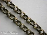 Chain, 7mm, old gold color, 1 Meter