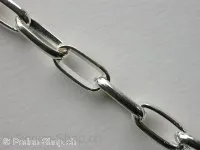 Chain, ±13x6mm, silver color, 1 Meter