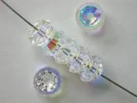 Swarovski Kristallperle rondelle, 5308, crystal AB, 6mm, 5 Stk.