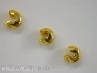 Crimp Bead Cover, 6mm, gold colored,10 pc.