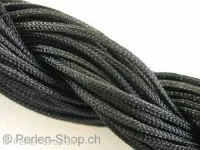 Nylon cord, black, ±1.3mm, 1 meter